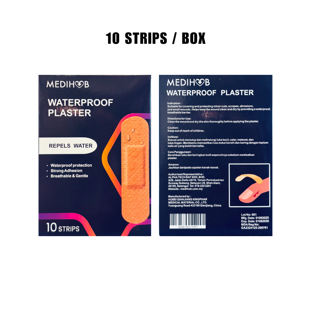 [𝐌𝐃𝐀 𝐀𝐏𝐏𝐑𝐎𝐕𝐄𝐃] Medihub Waterproof Wound Plaster | Sterile First Aid Pl ...