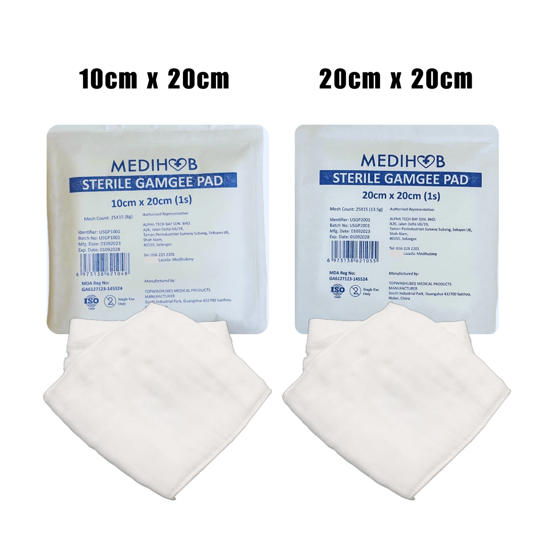 MEDIHUB Sterile Gamgee Pad 10cmx20cm/20x20cm – Medihubmy