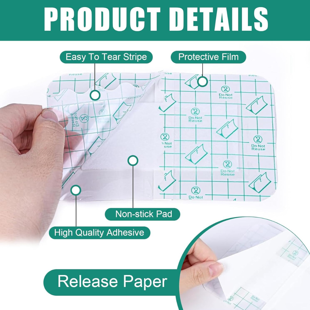 [𝐌𝐃𝐀 𝐀𝐏𝐏𝐑𝐎𝐕𝐄𝐃] Medihub Transparent Island Dressing Pad | Sterile Wound ...