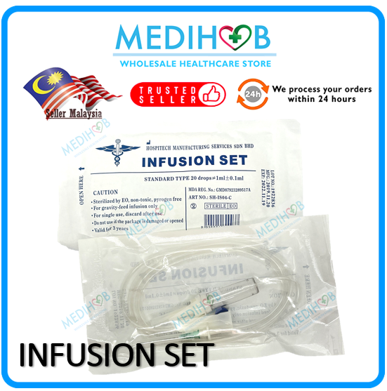 HOSPITAL GRADE Sterile IV Infusion Set 1 Unit – Medihubmy